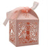 KPOSIYA 100 Pack Love Heart Laser Cut Wedding Party Favor Box Candy Bag Chocolate Gift Boxes with Ribbons
