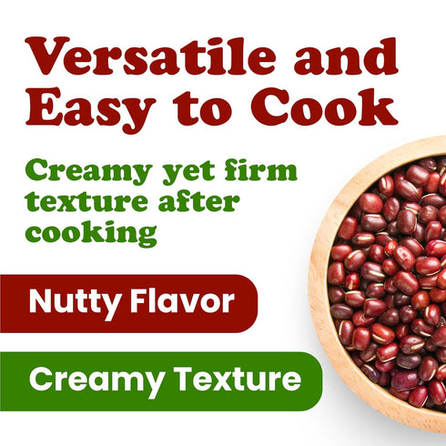 4 Food to Live - Adzuki Beans, Pounds Whole Dried Azuki Beans (Red Mung Beans), Raw, Vegan, Kosher, Sproutable, Bulk.
