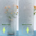 Mikomer Privacy Window Film, Etched Flowers Static Cling Glass Door Film, 17.5 inches by 118 inches