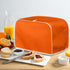 Orange Washable Toaster Dust Cover, Polyester 4 Slice Kitchen Small Appliance Covers, Fits Most Standard Toasters.