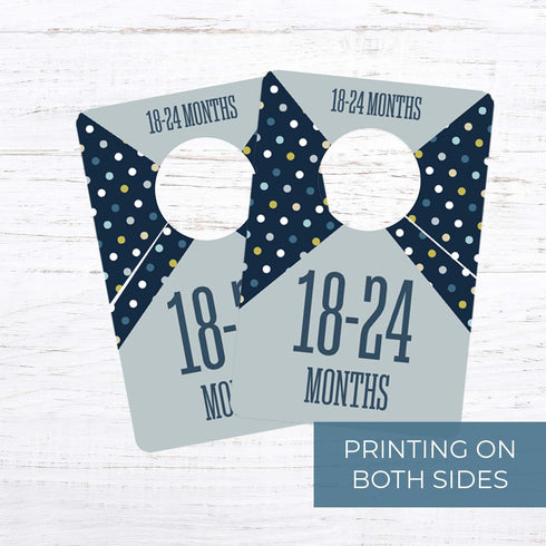 Baby Boy Closet Organizer Dividers for Newborn to 4T Clothes, 4" x 6" Size Dividers for Nursery