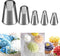 Suuker Rose Flower Piping Tips Set | Stainless Steel Chrysanthemum Nozzles for Decorating Cake Pastry Tool (5 Pieces)