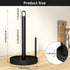 Countertop, Paper Towel Holder Black Paper Towel Holder with Anti Slip Weighted Base, Stainless Steel Heavy Duty