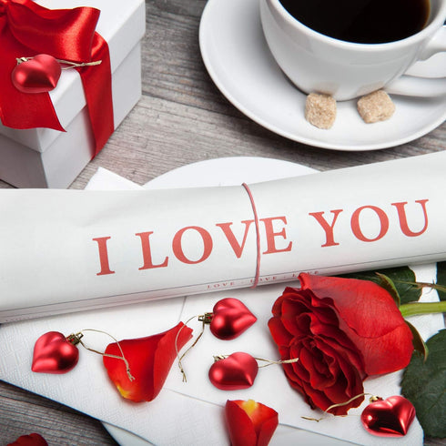 Frienda 24 Pcs Valentine Heart Shaped Ornaments - Christmas Tree Baubles Hanging Decoration for Valentine Wedding