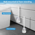 BOOMJOY Toilet Bowl Brush with Holder - Durable Toilet Cleaner Brush with Dense Bristles & Clear Base for Bathroom