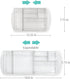 BINO 7-Section Expandable Plastic Drawer Organizer - Space-Saving Makeup Storage, BPA-Free Material, Home Essential
