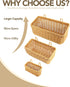 AceList Wall Hanging Basket, Set of 2 Boho Style Hand-Woven Storage Baskets for Kitchen, Garden, and Living Room