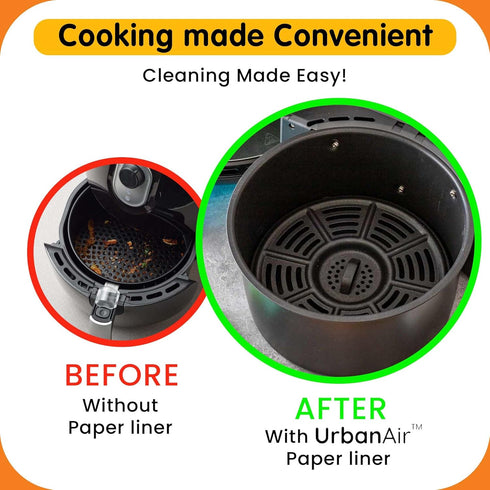 8-Inch Round Air Fryer Paper Liners, 125pcs Non-Stick, Heat-Resistant, Perfect Fit for Hassle-Free Cooking