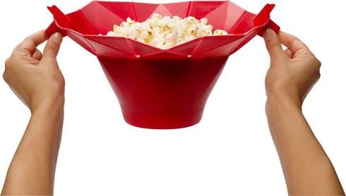 Chef'n PopTop Microwave Popcorn Popper, Cherry