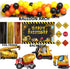 FIGEPO 96 Pack Set Construction Birthday Party Supplies Dump Truck Party Decorations Kits with Balloons Garland kit