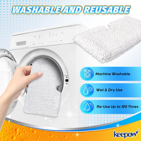 S3500 S3501 S3601 S3550 S3901 SE450 S3801CO S3601D S2901Steamer (5 KEEPOW Steam Mop Replacement Pads Compatible