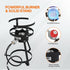 10Qt 55,000 6.7Qt ROVSUN Fish Fryer Pot with BTU Propane Burner, Strainer Basket, Thermometer & Lid, Aluminum Pot