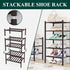 2 Closet, Smiry Shoe Rack, Tier Small Bamboo Shoe Organizer, Stackable Free Standing Wooden Shoe Storage Shelf