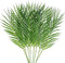 Artificial Areca Palm Leaves, 8 Pcs Faux Tropical Stems for Floral Arrangement, Hawaiian Luau Decor, 28 Inches Tall