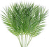 Artificial Areca Palm Leaves, 8 Pcs Faux Tropical Stems for Floral Arrangement, Hawaiian Luau Decor, 28 Inches Tall