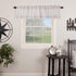 VHC Brands Annie Buffalo Check Farmhouse Kitchen Window Curtains - Lined Valance, 16x72, White & Grey