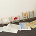 JUXYES Mini Brass Wall Hanging Photo Frame Set of 4, Double Glass Floating Frame for Artwork, Picture, Pressed Flower,