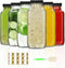 AuroTrends 12 oz Glass Bottles with Lids 6Pack, 360ml Glass Bottles for