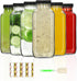 AuroTrends 12 oz Glass Bottles with Lids 6Pack, 360ml Glass Bottles for