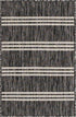 Unique Loom Outdoor Collection Area Rug - Anguilla, 2' x 3' 1' Rectangle, Charcoal/Ivory