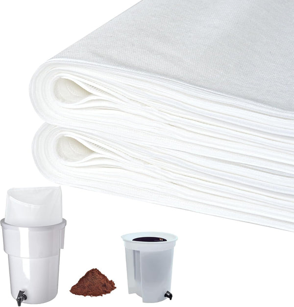 50 Pcs Commercial Cold Brew Coffee Filters – 20" x 20" Bags for Cold Brew Coffee Makers, with Drawstring