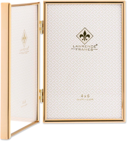 Lawrence Frames Simply Metal Frame, Gold, 4x6 Double