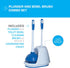 3-Piece Set, Mr. Clean Toilet Plunger and Bowl Brush Combo with Caddy, Heavy-Duty Plunger, Toilet Brush, and Caddy