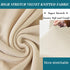 HFCNMY Round Ottoman Cover - Thick Velvet Slipcover with Elastic Bottom - Beige Large