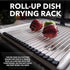 Roll Up Dish Drying Rack, 21" x 16", Over The Sink Foldable SUS304 Stainless Steel Dish Drying Rack