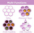 Silicone Popsicle Molds, 7-cavity DIY Ice Pop Mold with Colorful Sticks for Non-Stick Cake Molds (Purple)