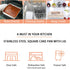 TeamFar Square Cake Pan with Lid, 8 Inch Stainless Steel Baking Pan for Meal Prep, Storage, Transporting Food