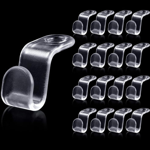 Jetec 48 Pieces Clear Clothes Hanger Connector Hooks, Cascading Connection Clips for Clothes Closet Organization