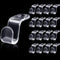 Jetec 48 Pieces Clear Clothes Hanger Connector Hooks, Cascading Connection Clips for Clothes Closet Organization