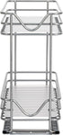 2 Household Essentials Glidez Powder-Coated Steel Pull-Out/Slide-Out Storage Organizer with Plastic Liners for Spice