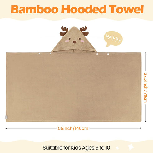 2 27.5 55'' 3-10 Preboun Pcs Kid Toddler Hooded Bath Towel x Winter Large Hooded Towel for Kids Yrs Wrap Bathrobe Boy
