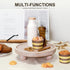 Counter EOSAHR Farmhouse Wood Riser for Display : Decorative Pedestal Stand for Kitchen and Home Decor - Elegant Round