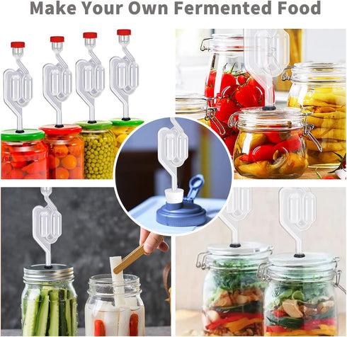 Zazolyne 5ct. S-Shape Airlock with #6 Stopper and Grommets, Bubble Fermentation Airlock for Brewing Wine Making