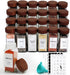 24 Pcs Spice Jars, 4oz Seasoning Containers with Acacia Wood Shaker Lids,