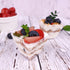 Hiasobre 100 Pack 2 oz Mini Dessert Cups with Spoons, Square Clear Plastic Appetizer Cups, Reusable Parfait Cups, Small