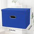 STOREONE 3 Pcs Fabric Storage Cube Bins, Foldable Organizer Container with Lids and Metal Handles for Home