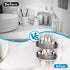 Onemake Corner Shower Caddy Suction Cup, Aluminum Wall Mounted Organizer Shelves Storage Rack with Towel Bar for Small