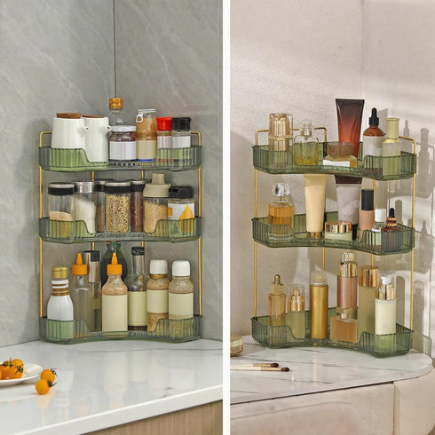 Countertop Counter, 90 3 INVSSENE Corner Bathroom Organizer, Vanity Trays for Bathroom Makeup Organizer, Perfume Tray