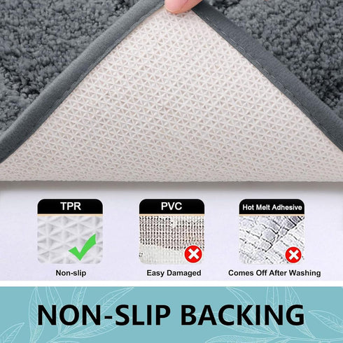Buganda Bathroom Rugs, 30" x 20", Soft Absorbent Microfiber Non-Slip Shaggy Bath Carpet for Bathroom Floor