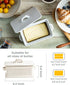 Countertop Zoeeker Butter Dish with Lid, Ceramic Butter Dish for Butter Holder Container Large Butter Keeper for East