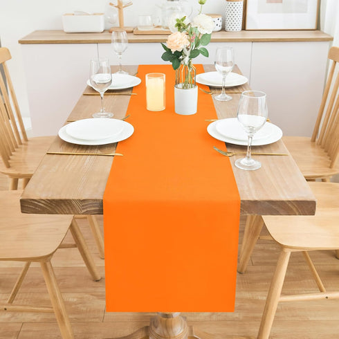 2 Pack 12 48 Inch Orange Small Short Table Runner x Solid Color Runners Coffee Table Dresser for Daily Party Home