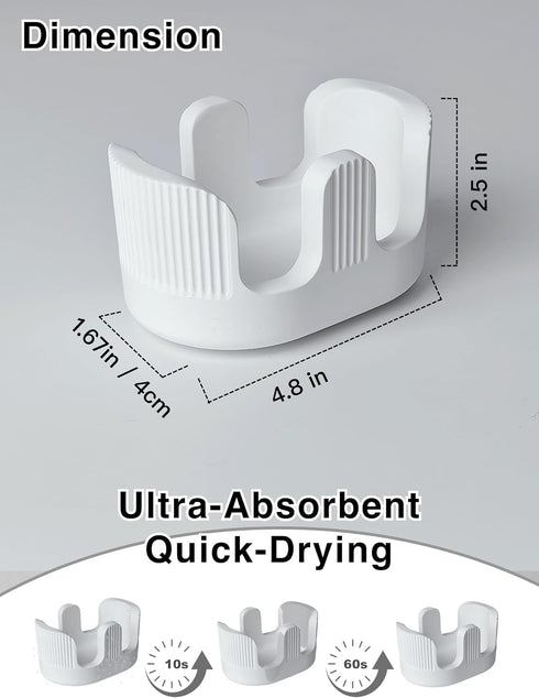 2 Countertop, Ultra Absorbent Stone Sponge Holder for Kitchen Sink, Slot Diatomite Dish Brush Sponge Holder, Diatomite