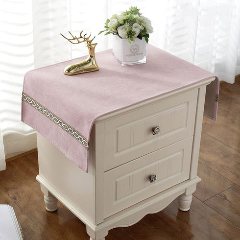 Bedside Tablecloth Table Dustcover End Tablecover Tabletop Home Decoration Fabric Tablecloth Bedside Table Cover