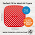 Reusable Air Fryer Liners 3 Pack, 7.5" Square Silicone for 3-5QT or Bigger, Easy to Clean Non-Stick Parchment