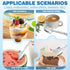 Muimnvi 2 Set 304 Pcs Ice Cream Shovel - Premium Stainless Steel Dessert Spoons for Eating Ice Cream, Funny Loving Gift