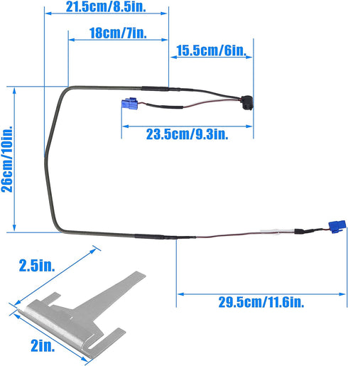 DA47-00244U Defrost Heater Assembly - Compatible with Samsung RF23HCEDBBC/AA, RF23HCEDBSG/AA, RF23HCEDBSR/AA